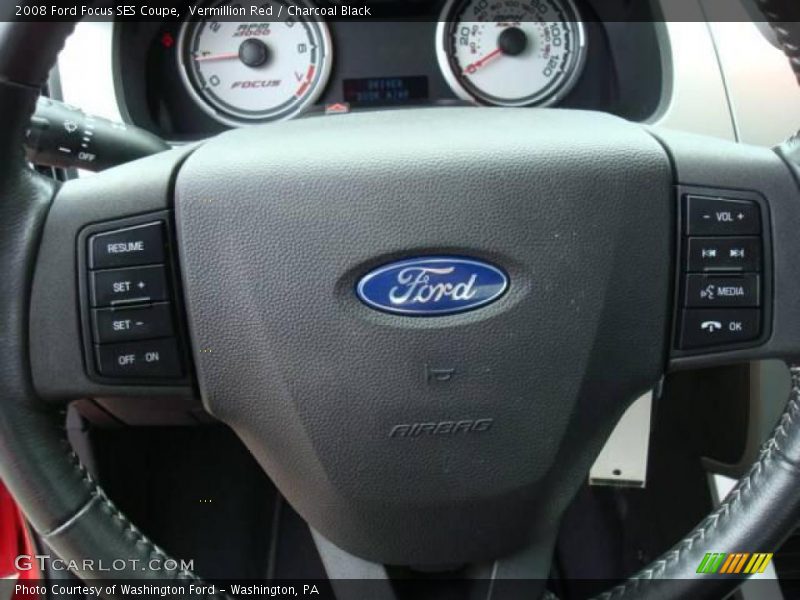 Vermillion Red / Charcoal Black 2008 Ford Focus SES Coupe
