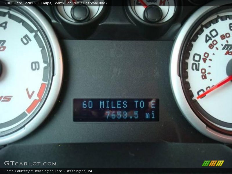 Vermillion Red / Charcoal Black 2008 Ford Focus SES Coupe