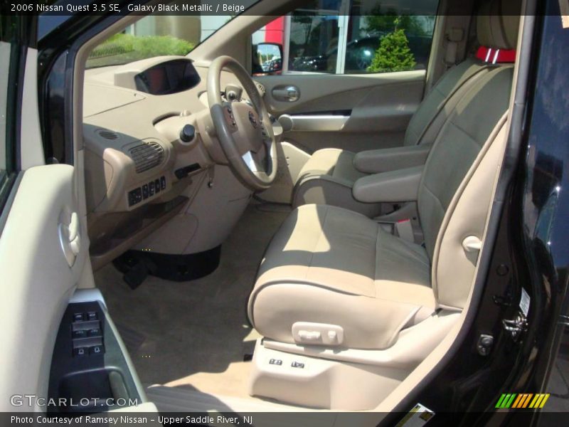 Galaxy Black Metallic / Beige 2006 Nissan Quest 3.5 SE
