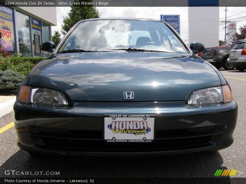 Aztec Green Metallic / Beige 1994 Honda Civic EX Sedan