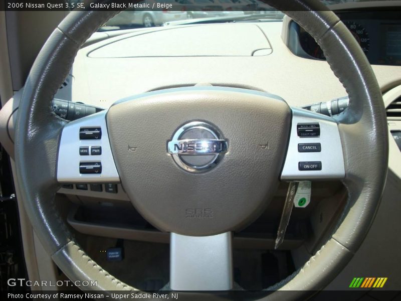 Galaxy Black Metallic / Beige 2006 Nissan Quest 3.5 SE