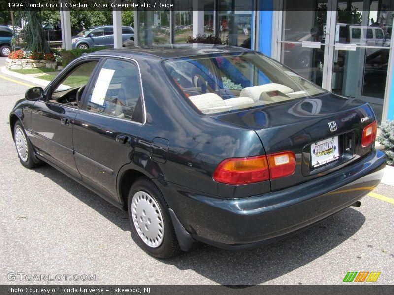 Aztec Green Metallic / Beige 1994 Honda Civic EX Sedan