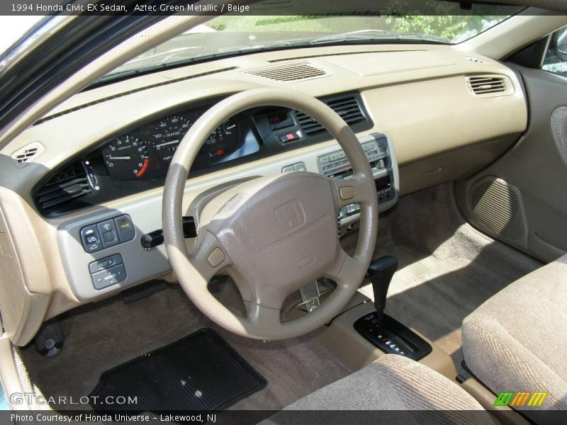 Aztec Green Metallic / Beige 1994 Honda Civic EX Sedan