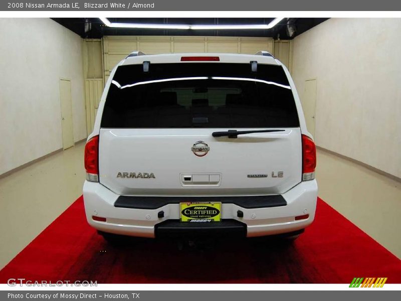 Blizzard White / Almond 2008 Nissan Armada LE