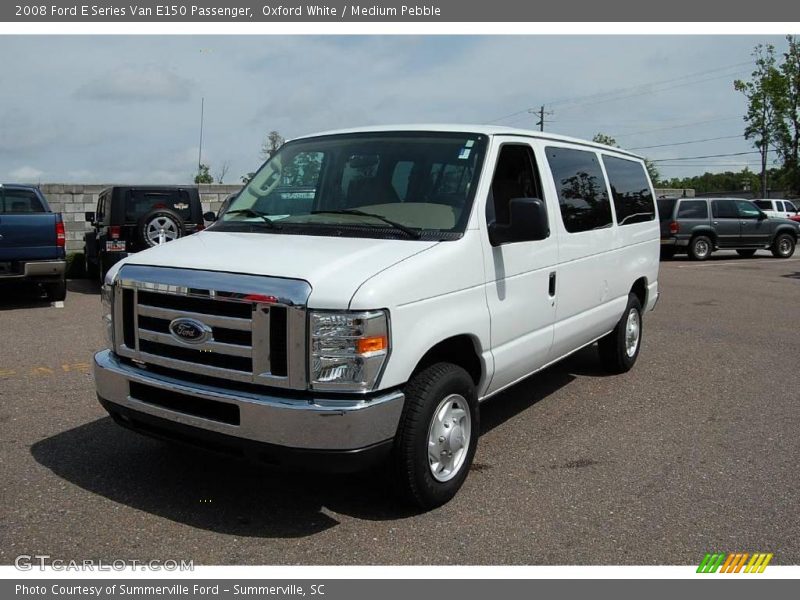 Oxford White / Medium Pebble 2008 Ford E Series Van E150 Passenger