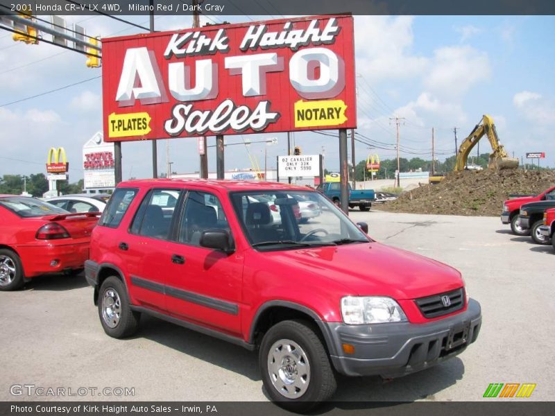 Milano Red / Dark Gray 2001 Honda CR-V LX 4WD