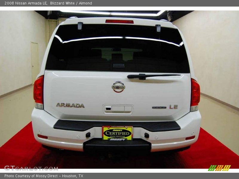 Blizzard White / Almond 2008 Nissan Armada LE