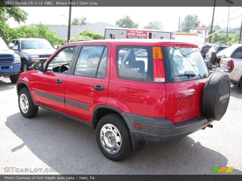 Milano Red / Dark Gray 2001 Honda CR-V LX 4WD