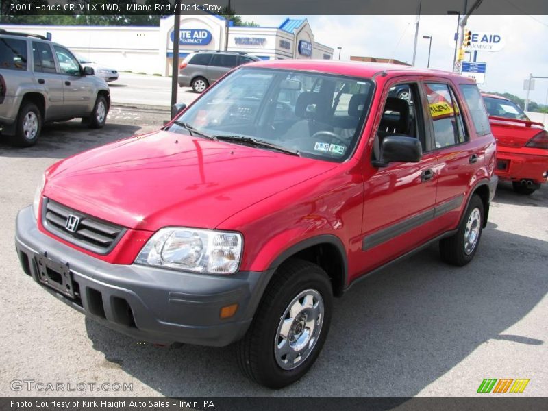 Milano Red / Dark Gray 2001 Honda CR-V LX 4WD