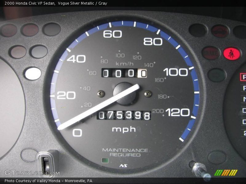 Vogue Silver Metallic / Gray 2000 Honda Civic VP Sedan