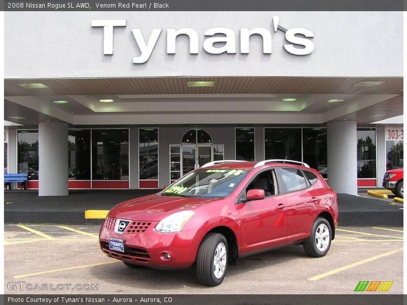 Venom Red Pearl / Black 2008 Nissan Rogue SL AWD