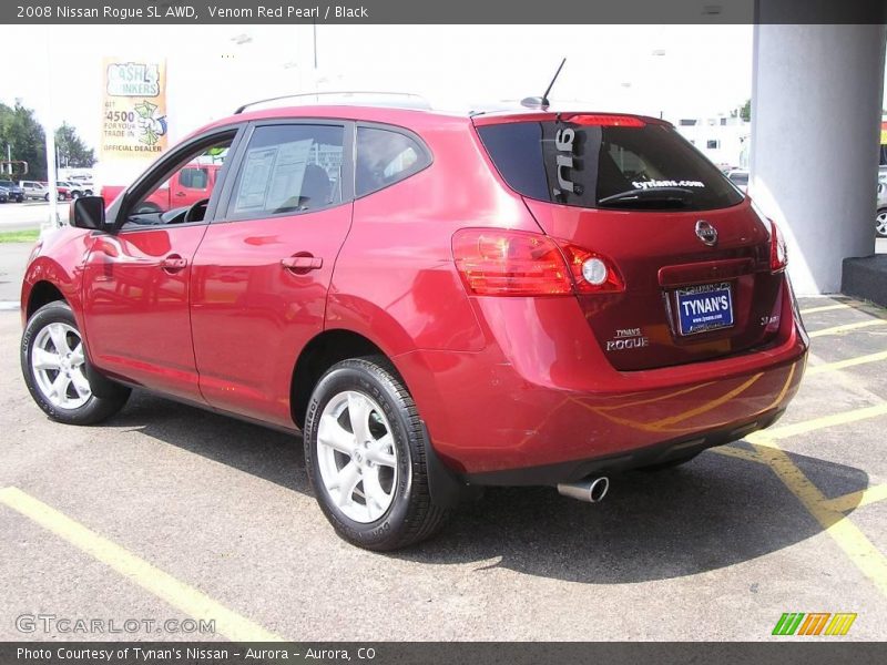 Venom Red Pearl / Black 2008 Nissan Rogue SL AWD