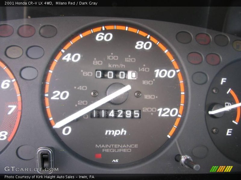 Milano Red / Dark Gray 2001 Honda CR-V LX 4WD