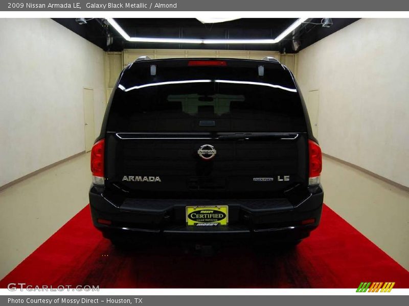 Galaxy Black Metallic / Almond 2009 Nissan Armada LE