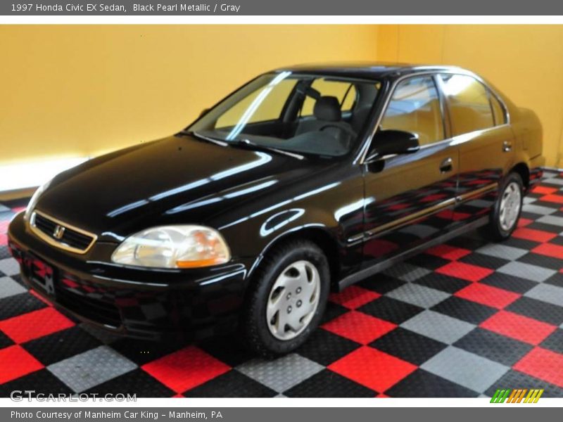 Black Pearl Metallic / Gray 1997 Honda Civic EX Sedan