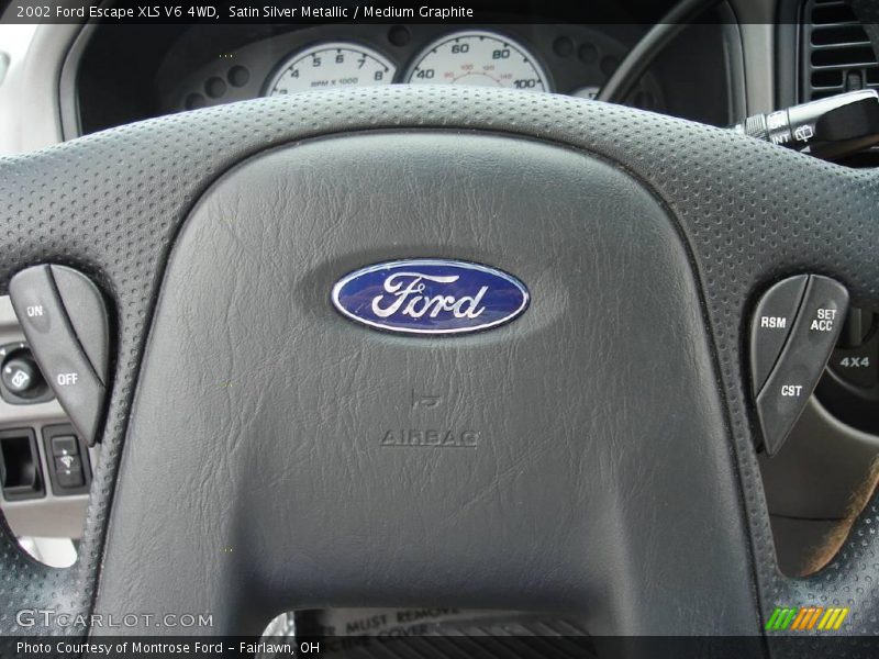 Satin Silver Metallic / Medium Graphite 2002 Ford Escape XLS V6 4WD