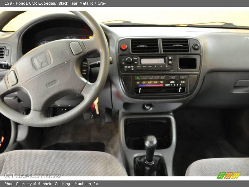 Black Pearl Metallic / Gray 1997 Honda Civic EX Sedan