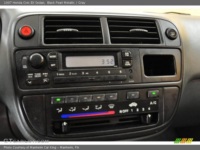 Black Pearl Metallic / Gray 1997 Honda Civic EX Sedan