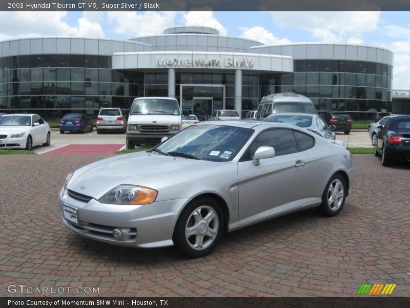 Super Silver / Black 2003 Hyundai Tiburon GT V6
