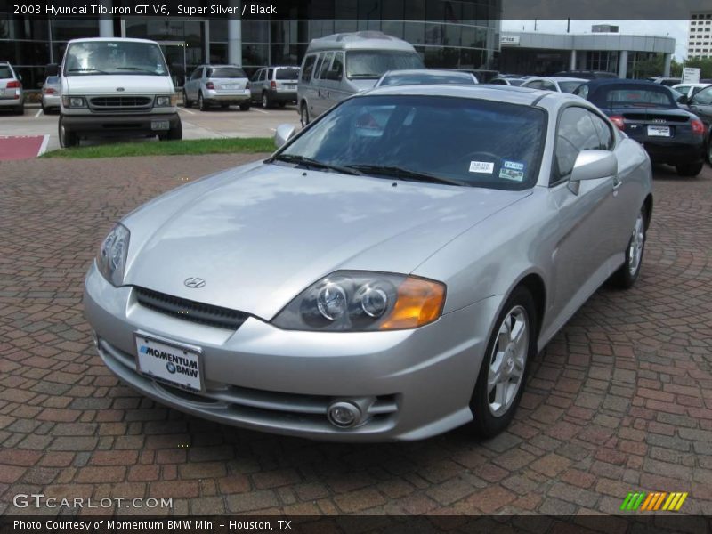 Super Silver / Black 2003 Hyundai Tiburon GT V6
