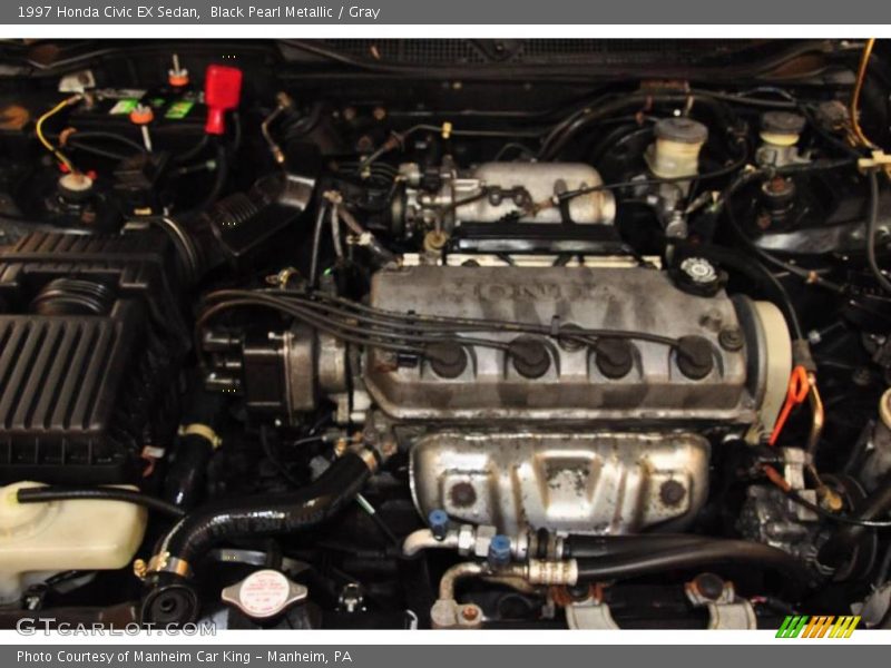 Black Pearl Metallic / Gray 1997 Honda Civic EX Sedan