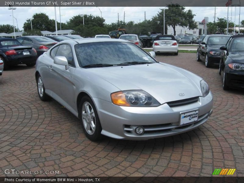 Super Silver / Black 2003 Hyundai Tiburon GT V6