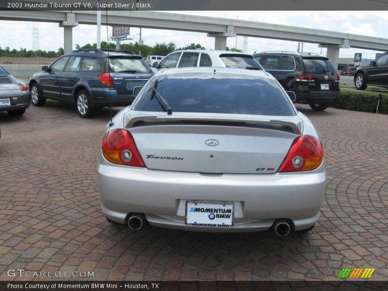 Super Silver / Black 2003 Hyundai Tiburon GT V6