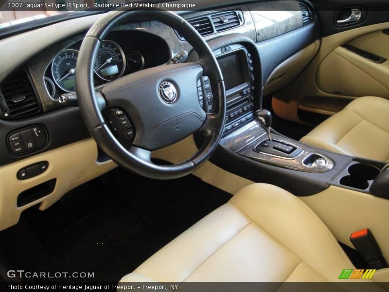 Radiance Red Metallic / Champagne 2007 Jaguar S-Type R Sport