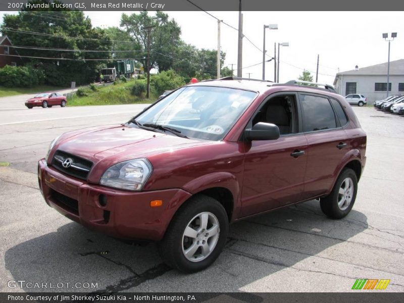 Mesa Red Metallic / Gray 2007 Hyundai Tucson GLS