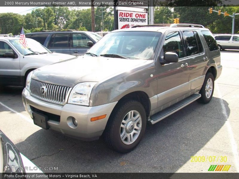 Mineral Grey Metallic / Dark Graphite 2003 Mercury Mountaineer Premier AWD