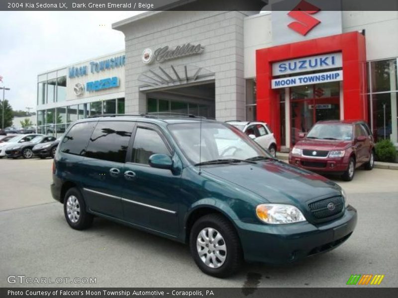 Dark Green Emerald / Beige 2004 Kia Sedona LX