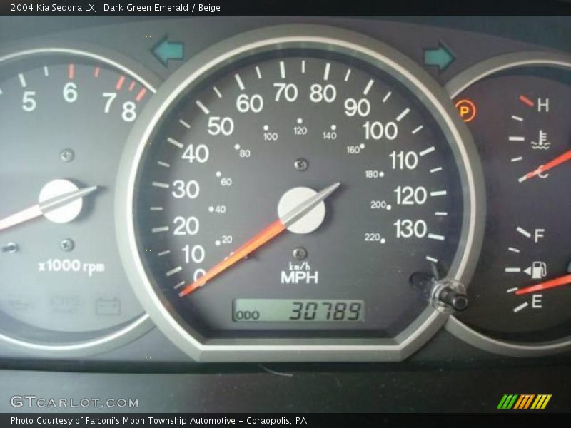 Dark Green Emerald / Beige 2004 Kia Sedona LX