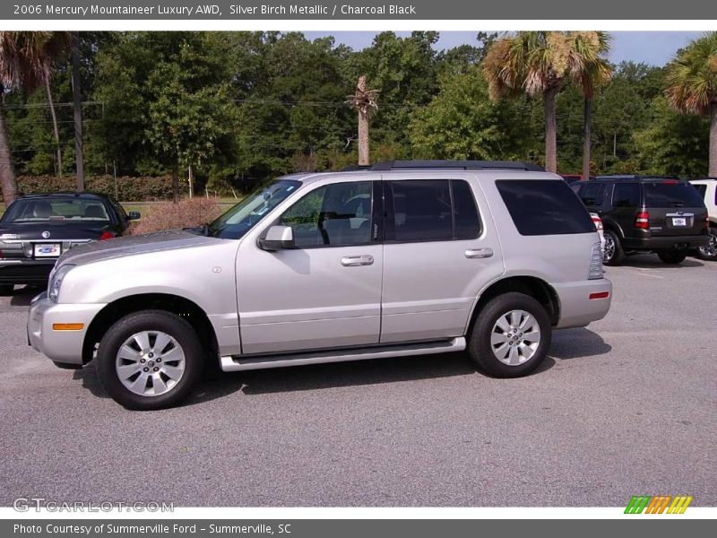 Silver Birch Metallic / Charcoal Black 2006 Mercury Mountaineer Luxury AWD