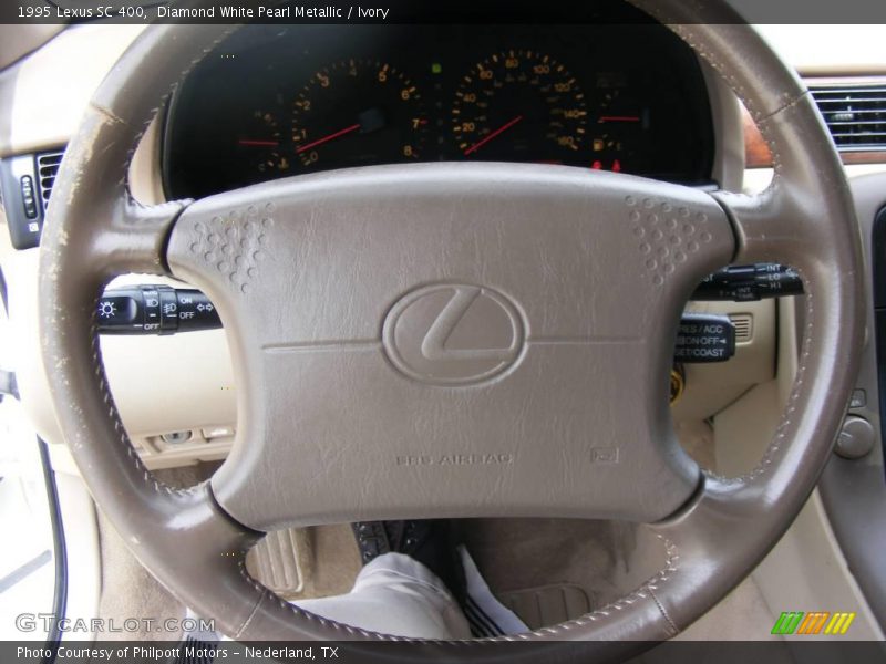 Diamond White Pearl Metallic / Ivory 1995 Lexus SC 400