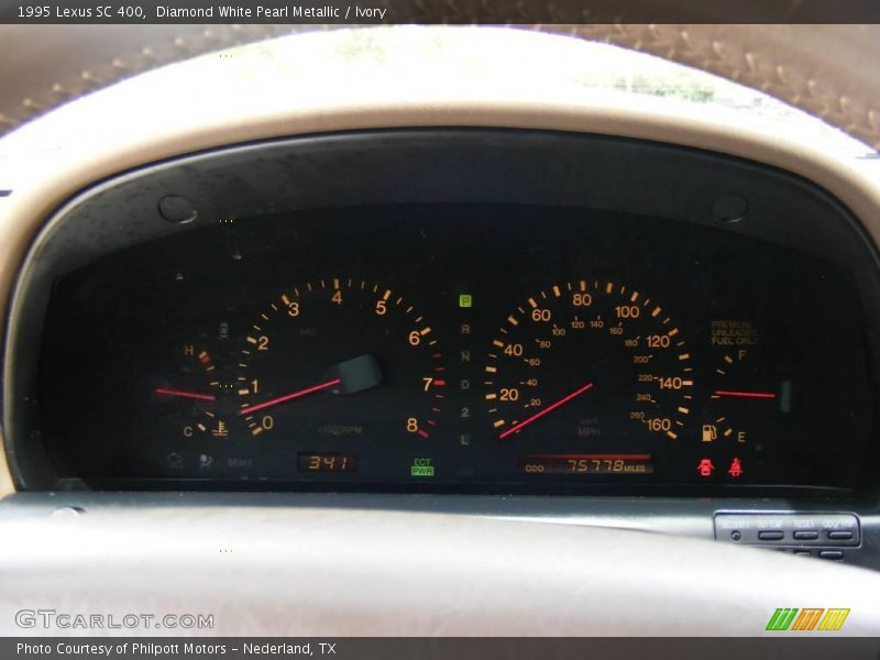 Diamond White Pearl Metallic / Ivory 1995 Lexus SC 400