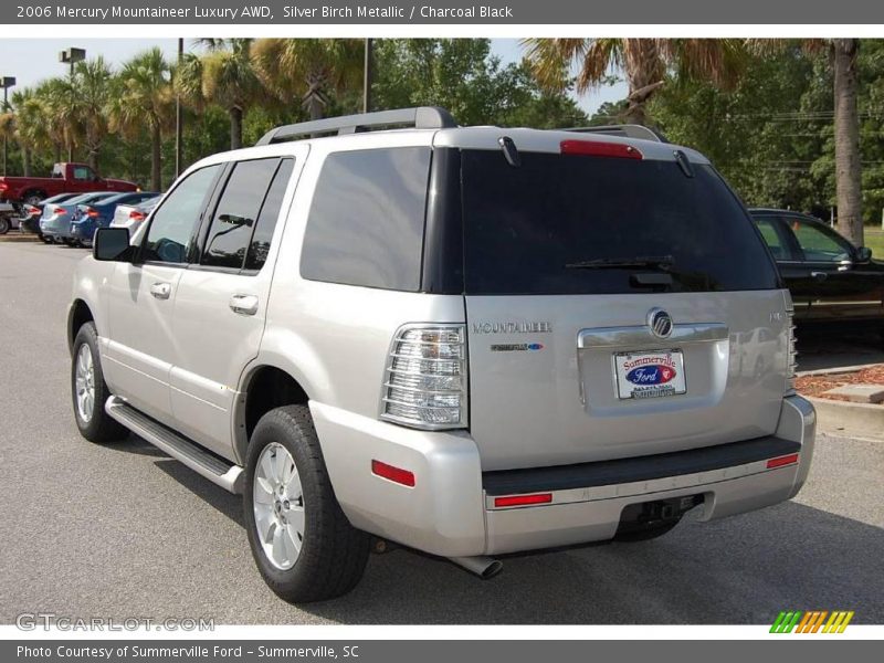 Silver Birch Metallic / Charcoal Black 2006 Mercury Mountaineer Luxury AWD