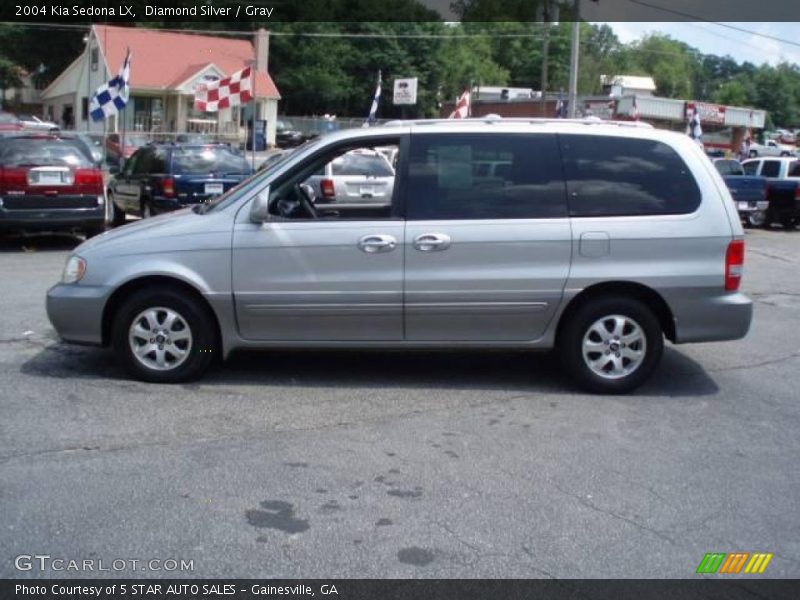 Diamond Silver / Gray 2004 Kia Sedona LX