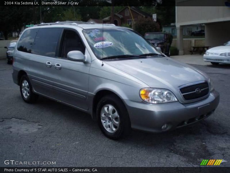 Diamond Silver / Gray 2004 Kia Sedona LX