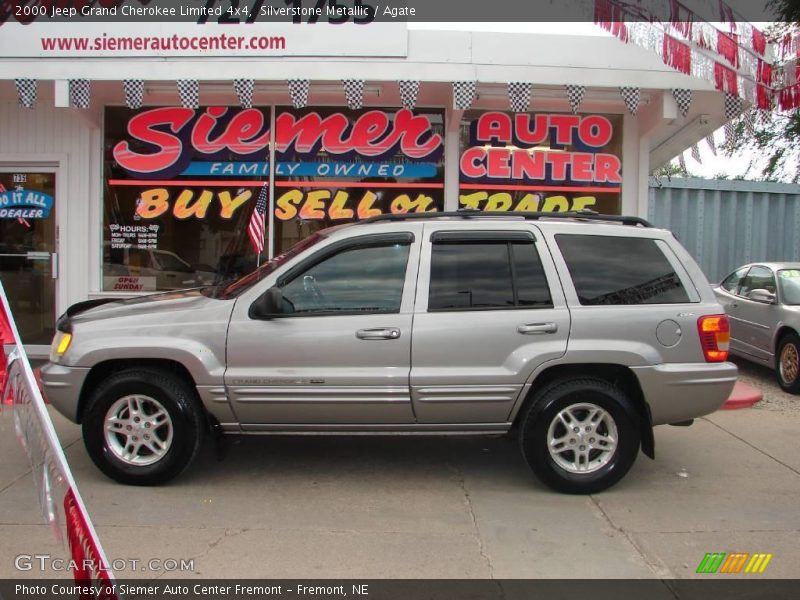 Silverstone Metallic / Agate 2000 Jeep Grand Cherokee Limited 4x4