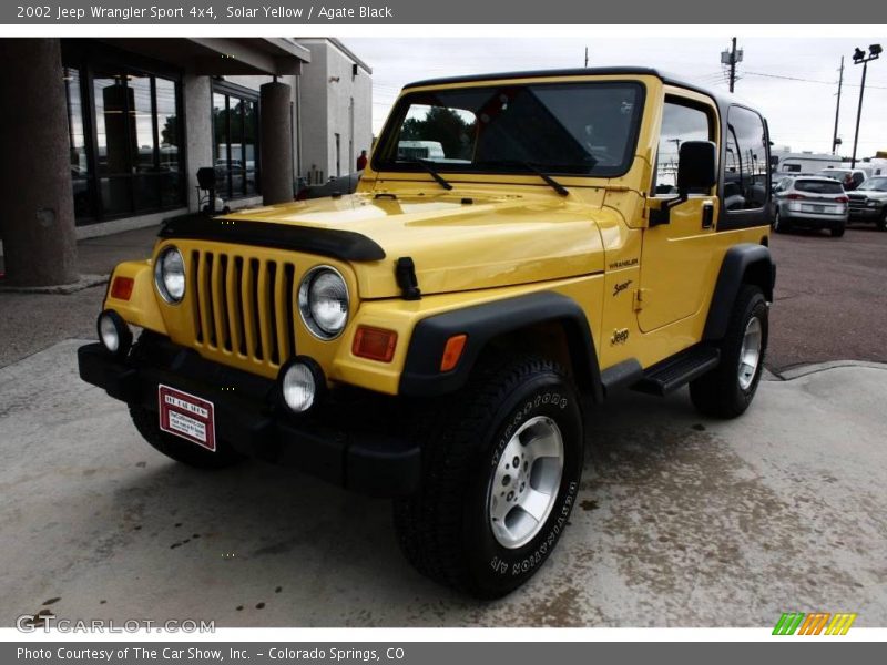 Solar Yellow / Agate Black 2002 Jeep Wrangler Sport 4x4