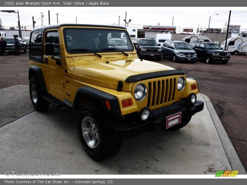 Solar Yellow / Agate Black 2002 Jeep Wrangler Sport 4x4