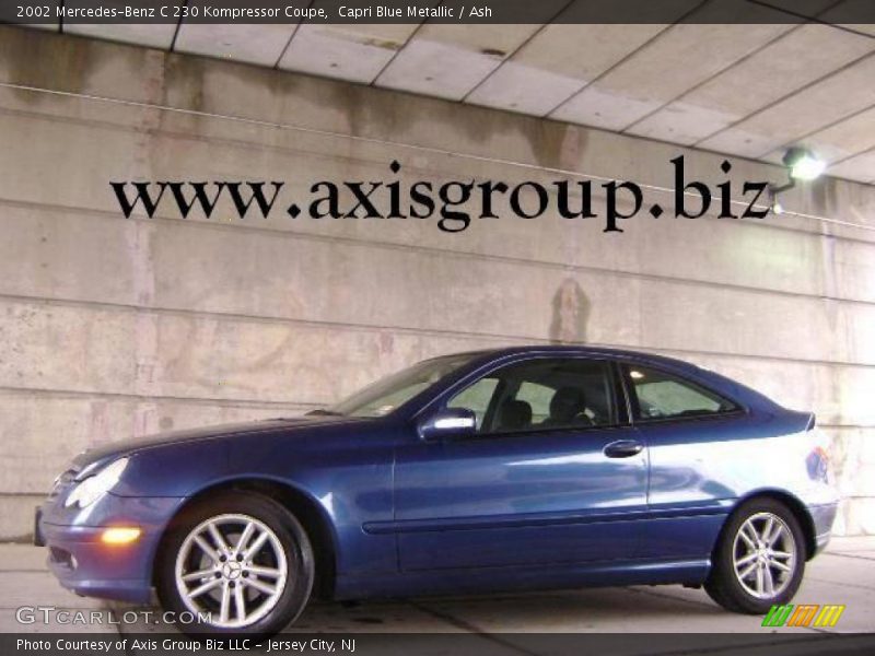 Capri Blue Metallic / Ash 2002 Mercedes-Benz C 230 Kompressor Coupe