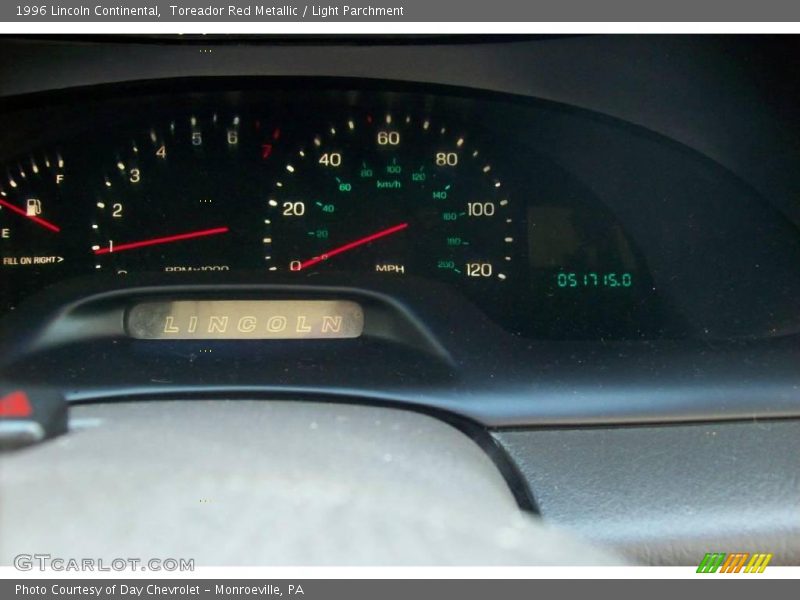 Toreador Red Metallic / Light Parchment 1996 Lincoln Continental