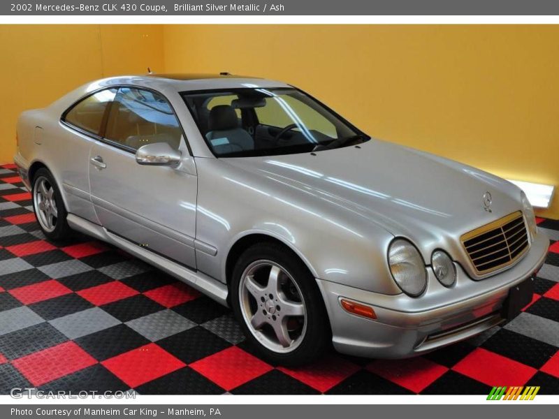 Brilliant Silver Metallic / Ash 2002 Mercedes-Benz CLK 430 Coupe