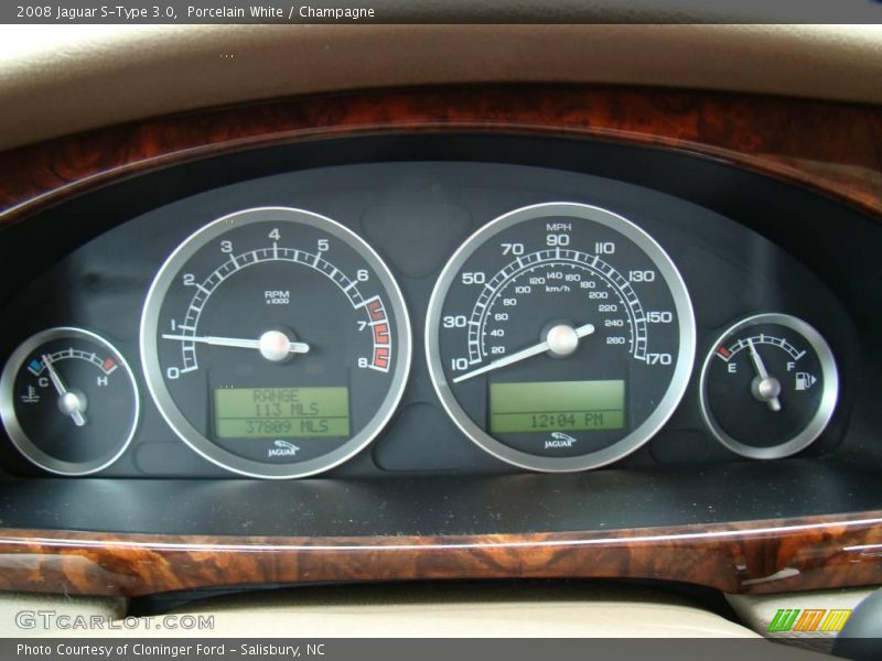 Porcelain White / Champagne 2008 Jaguar S-Type 3.0