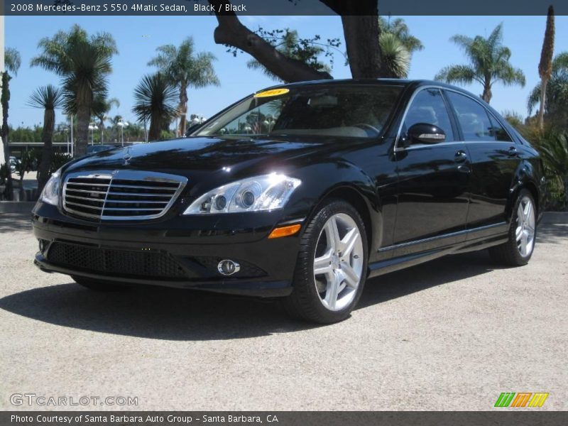 Black / Black 2008 Mercedes-Benz S 550 4Matic Sedan