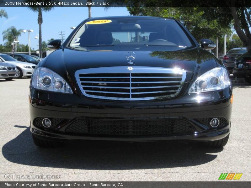 Black / Black 2008 Mercedes-Benz S 550 4Matic Sedan
