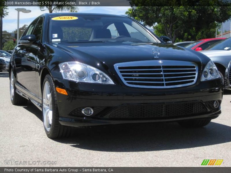 Black / Black 2008 Mercedes-Benz S 550 4Matic Sedan