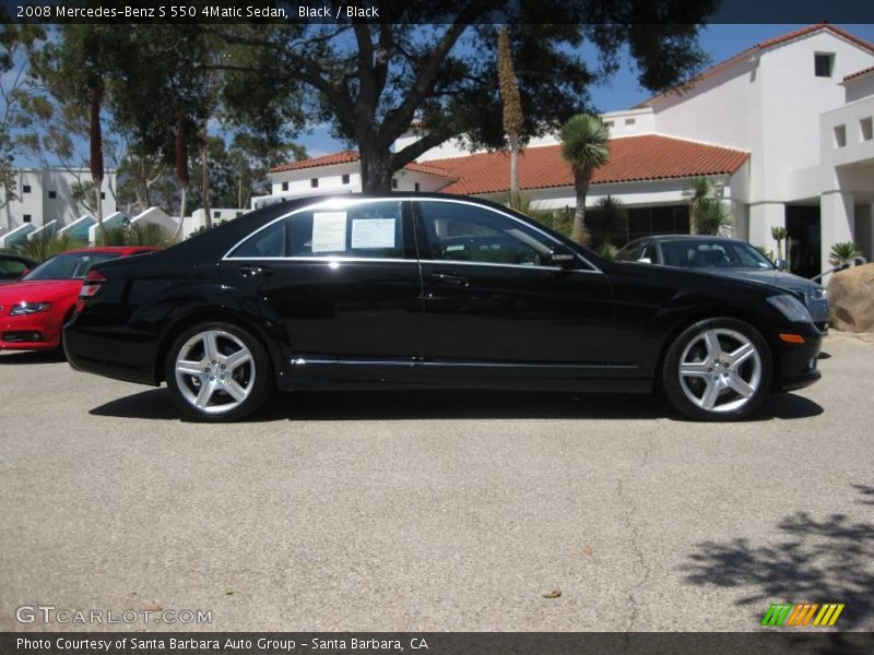 Black / Black 2008 Mercedes-Benz S 550 4Matic Sedan