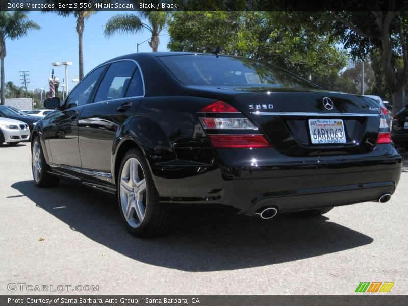 Black / Black 2008 Mercedes-Benz S 550 4Matic Sedan